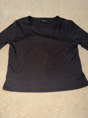 Dry Goods Black Long Sleeve Ribbed Tee